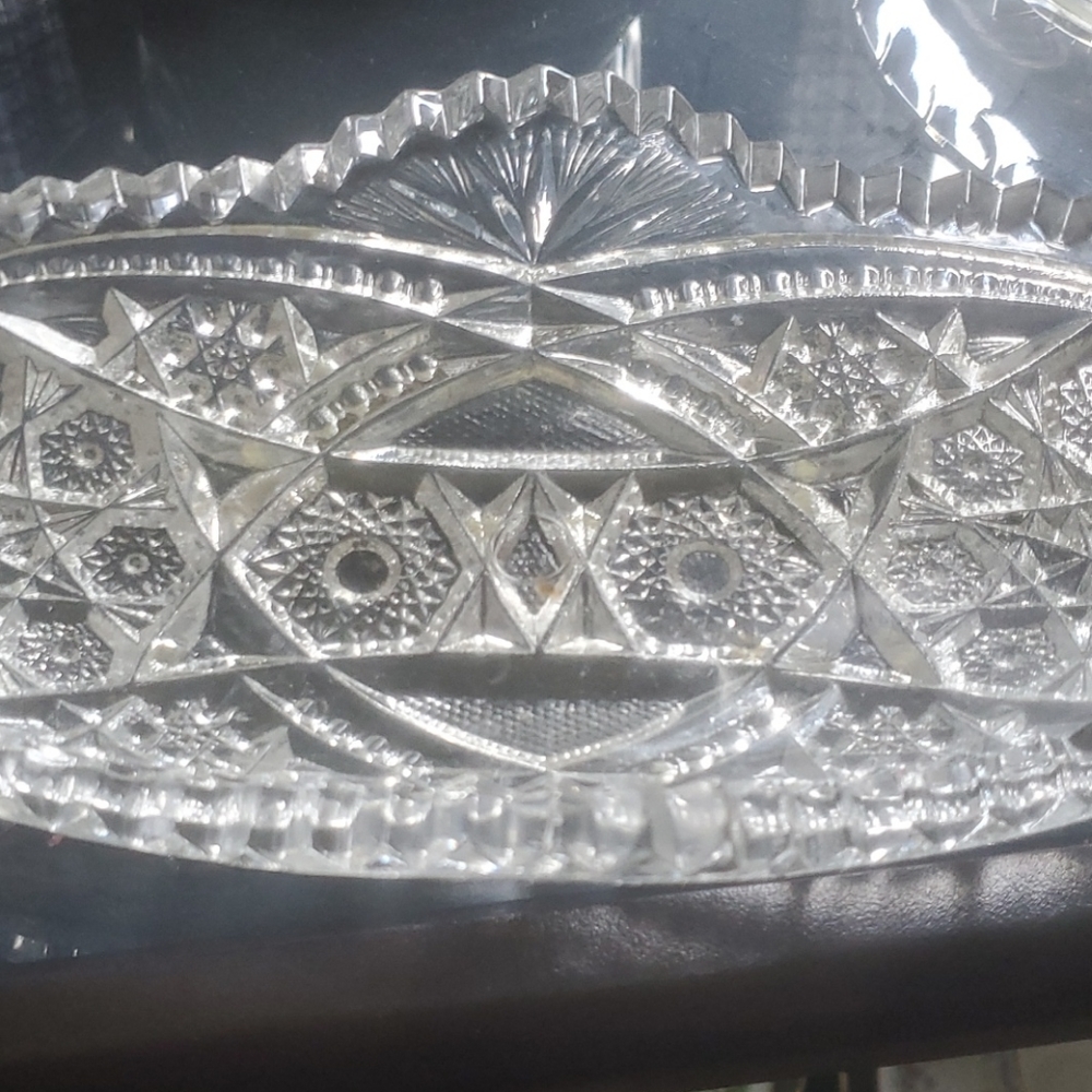 Celery Tray American Brilliant cut Glass